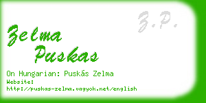 zelma puskas business card
